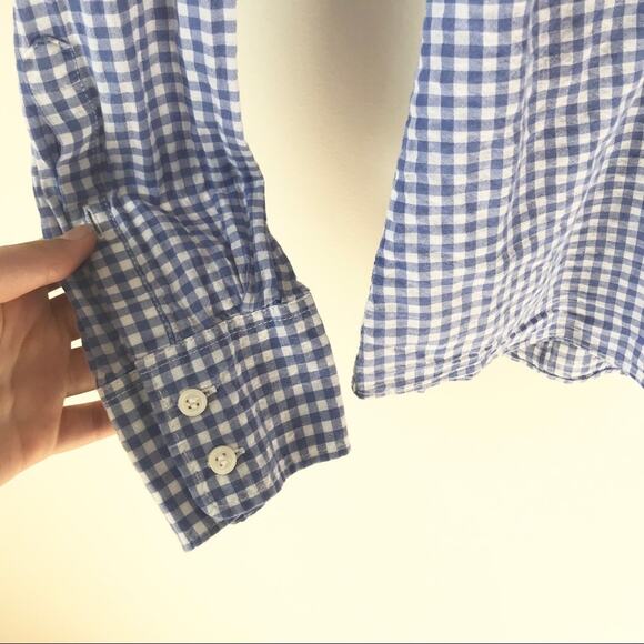 J. Crew Button-Down Checkered Top Size Small - Picture 3 of 8